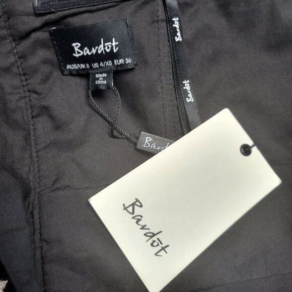 Bardot Twist Black White Floral Strapless Wide Leg Jumpsuit – Size 4 (XS) NWT - Picture 12 of 16